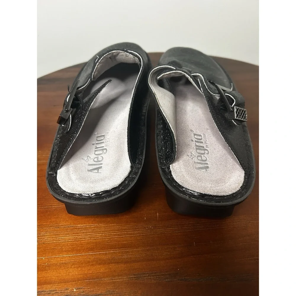 Alegria Classic Hello Doily Floral ALG-163 Womens Black Size US 11 EU 41